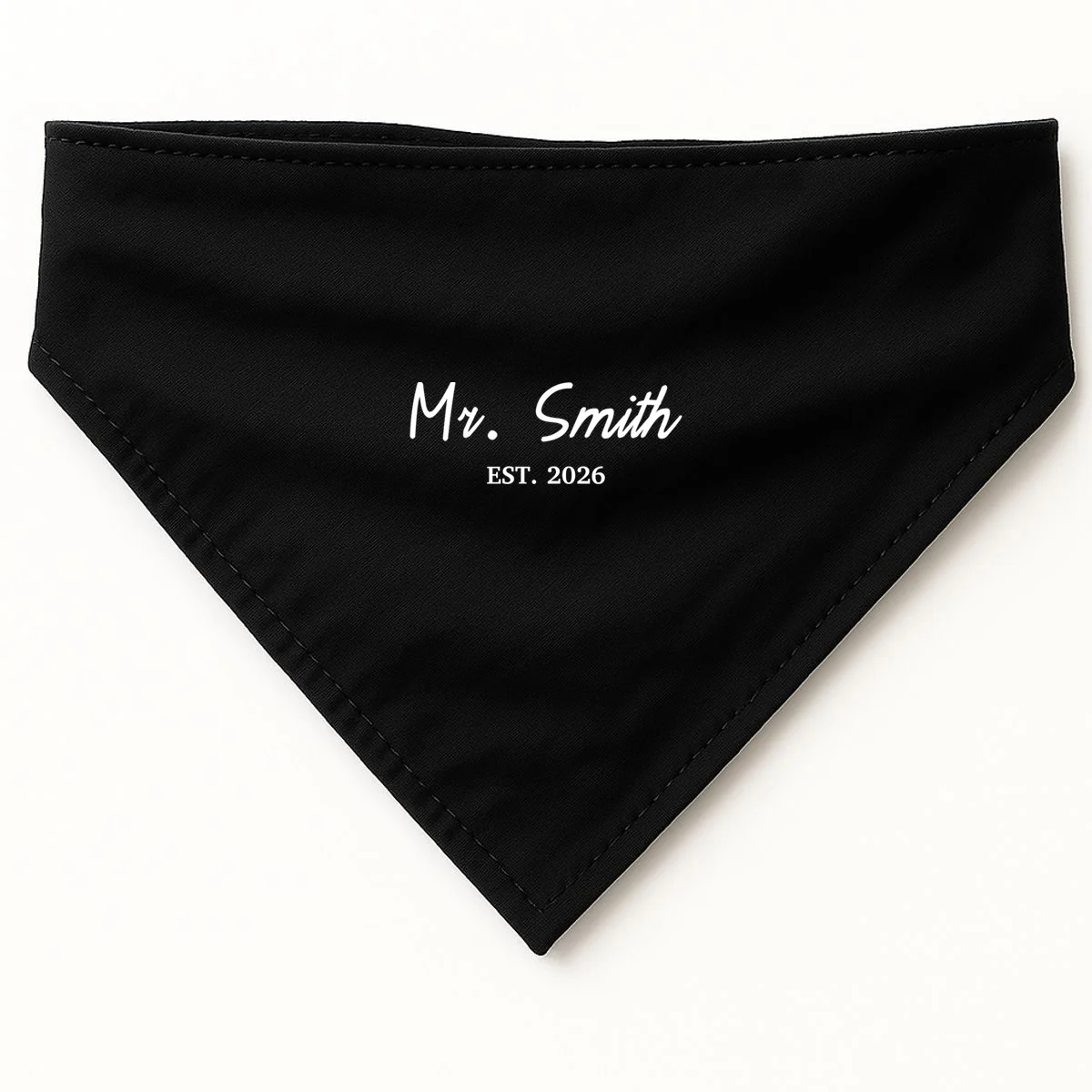 Mrs Custom Text Dog Bandana - Front