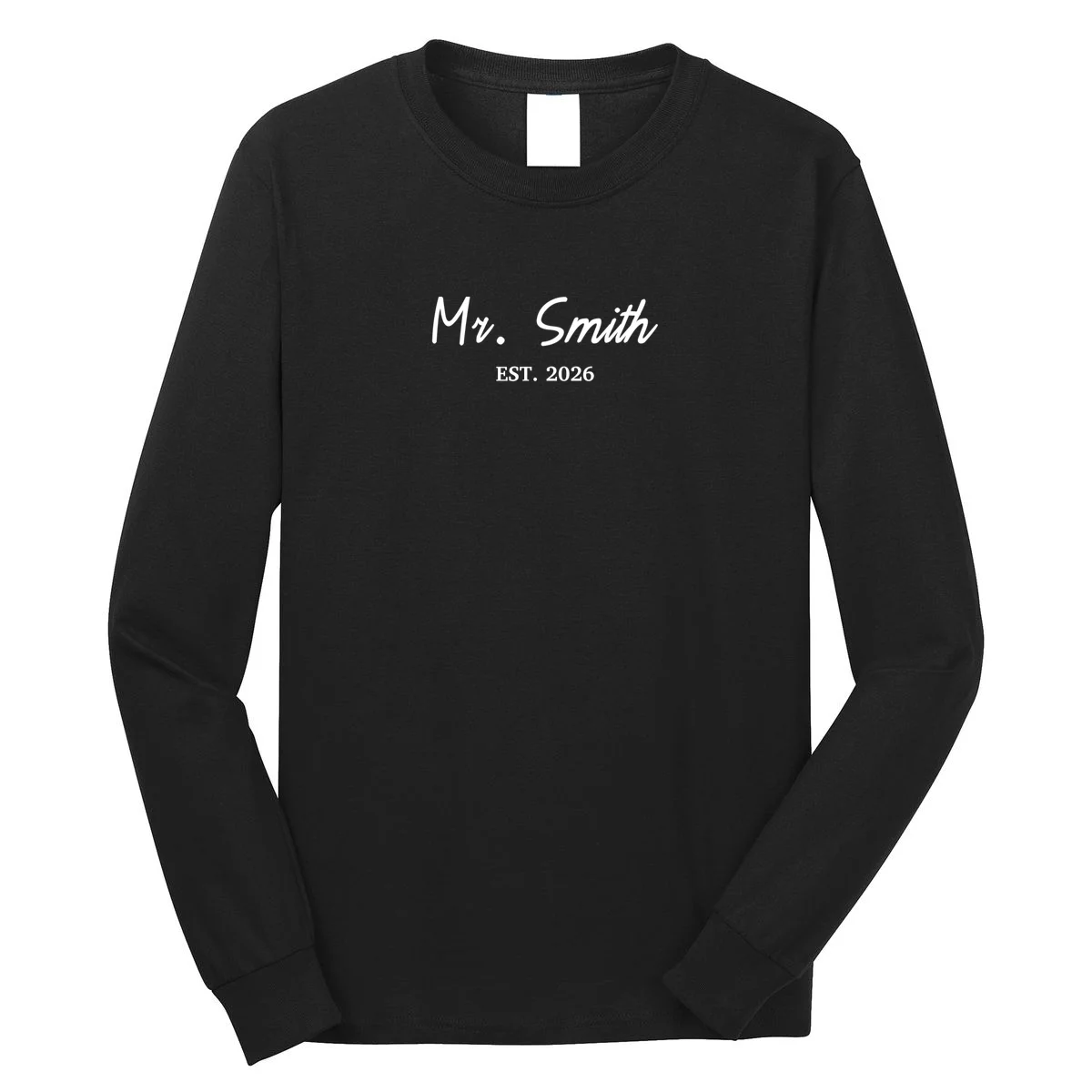 Mrs Custom Text Long Sleeve Shirt - Front