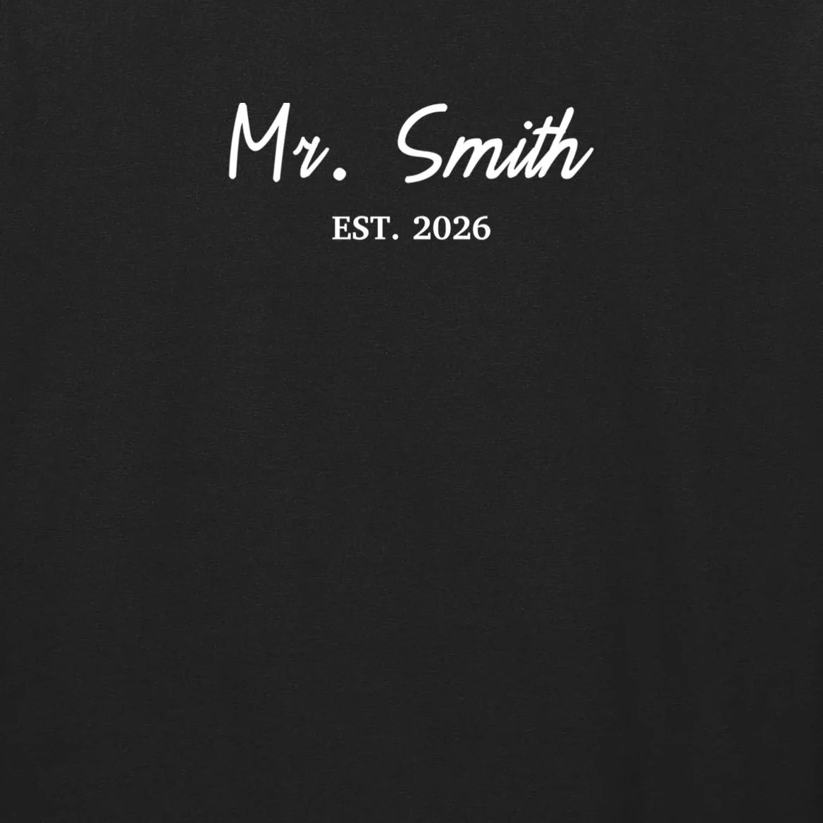 Mrs Custom Text Men's Long Sleeve Shirt - Front - Close-up