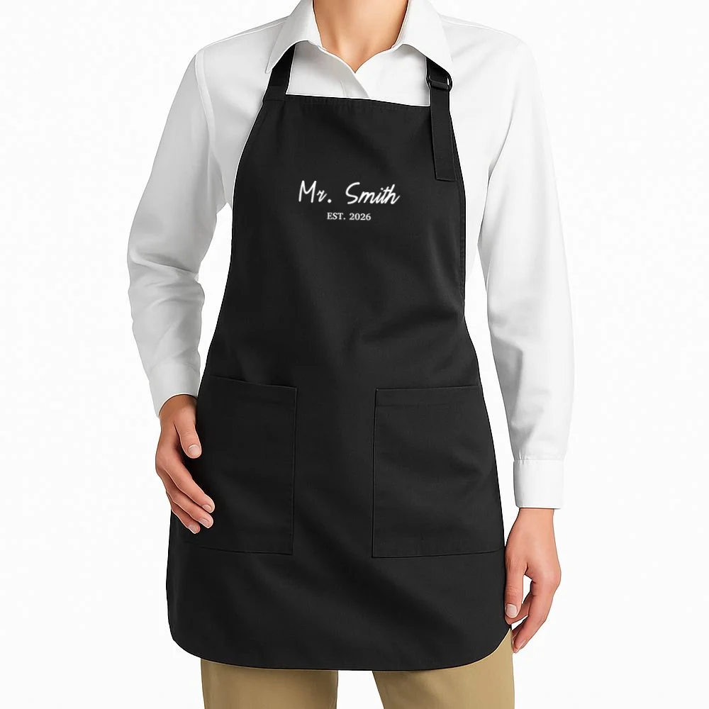 Mrs Custom Text Apron - Front 1