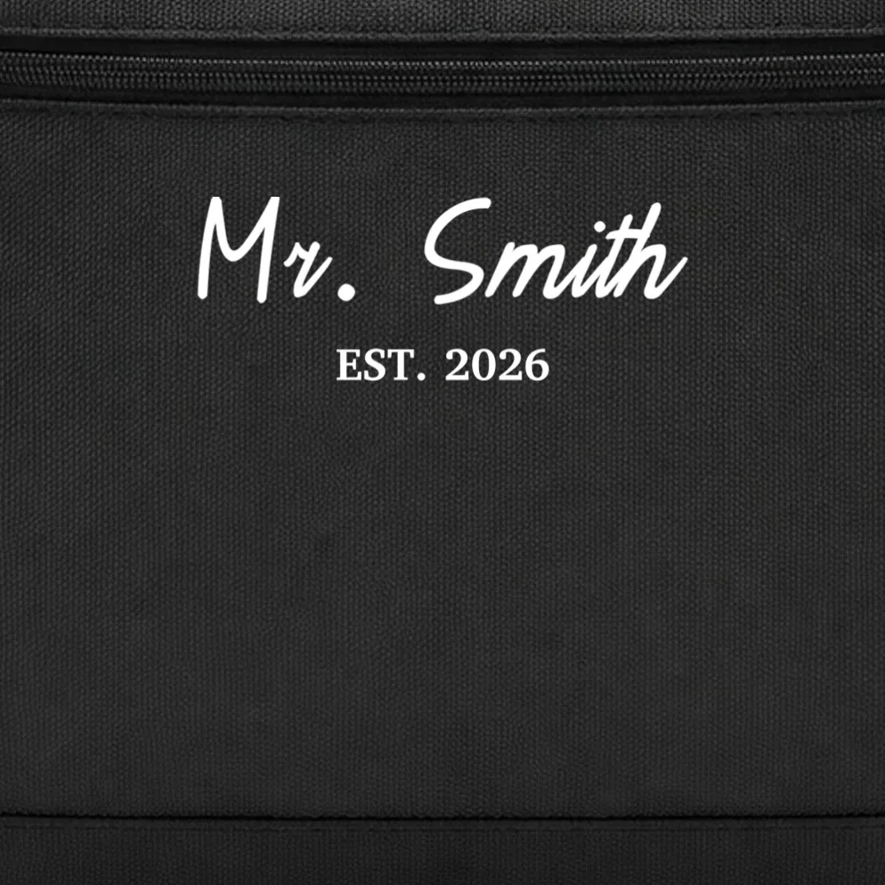 Mrs Custom Text Briefcase - Front - Close-up