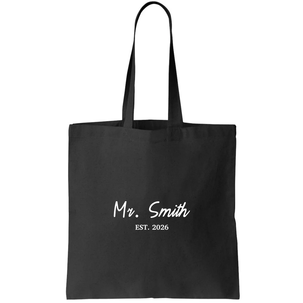 Mrs Custom Text Tote Bag - Front