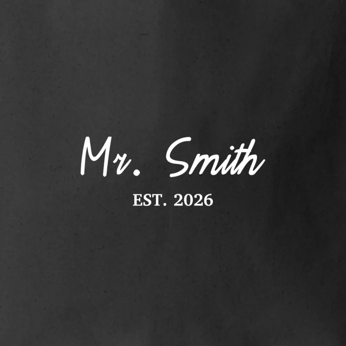 Mrs Custom Text Tote Bag - Front - Close-up