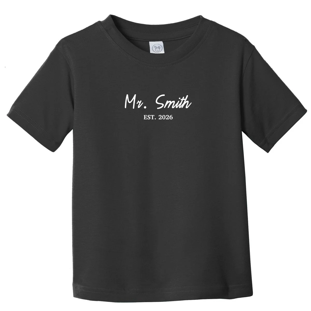 Mrs Custom Text Toddler T-Shirt - Front