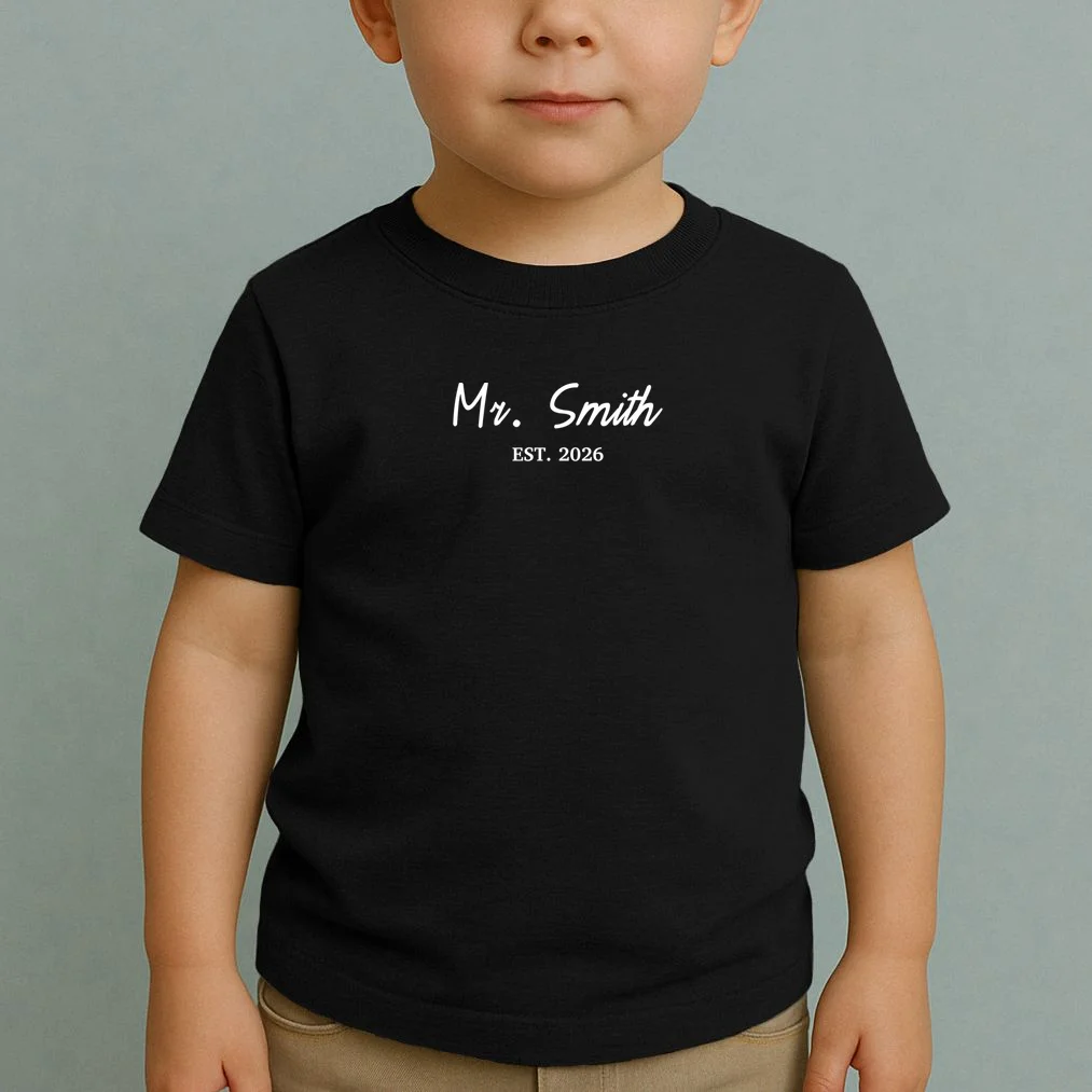 Mrs Custom Text Toddler T-Shirt - Front 1