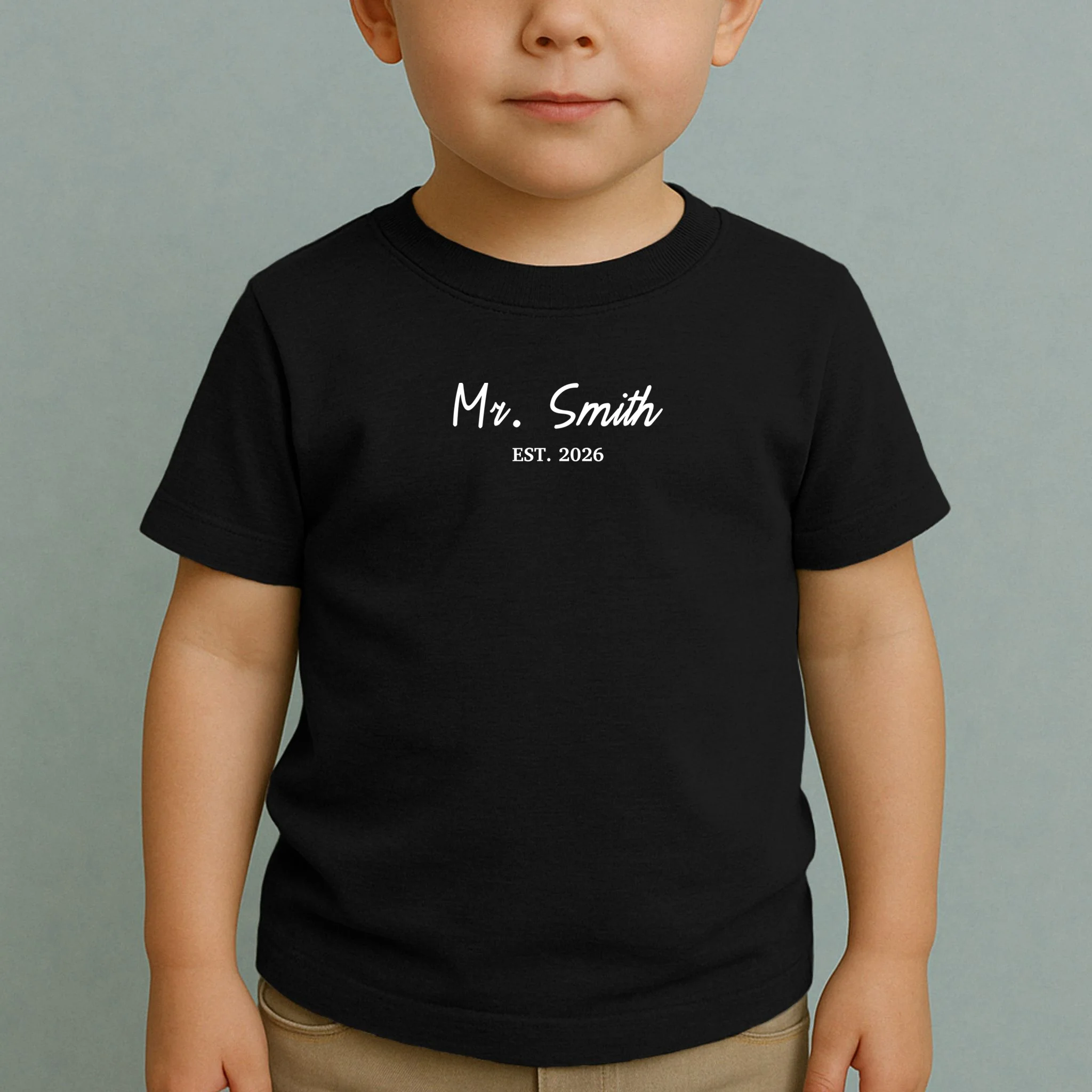 Mrs Custom Text Toddler T-Shirt - Front 1