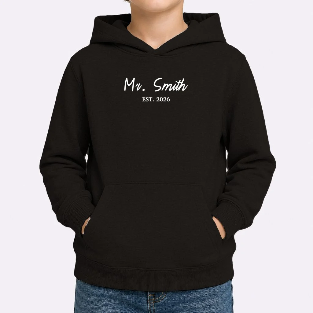 Mrs Custom Text Kids Hoodie - Front 1