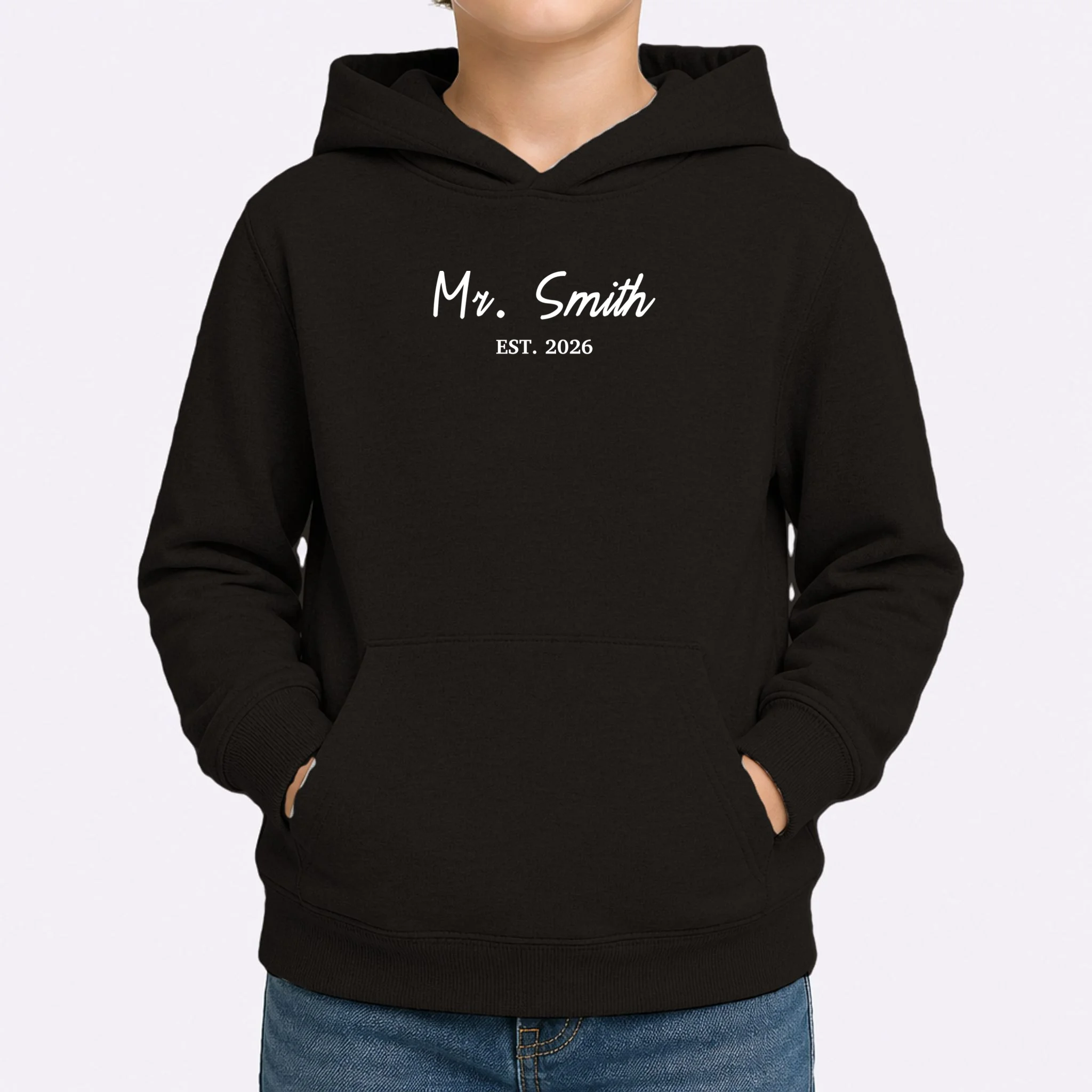 Mrs Custom Text Kids Hoodie - Front 1