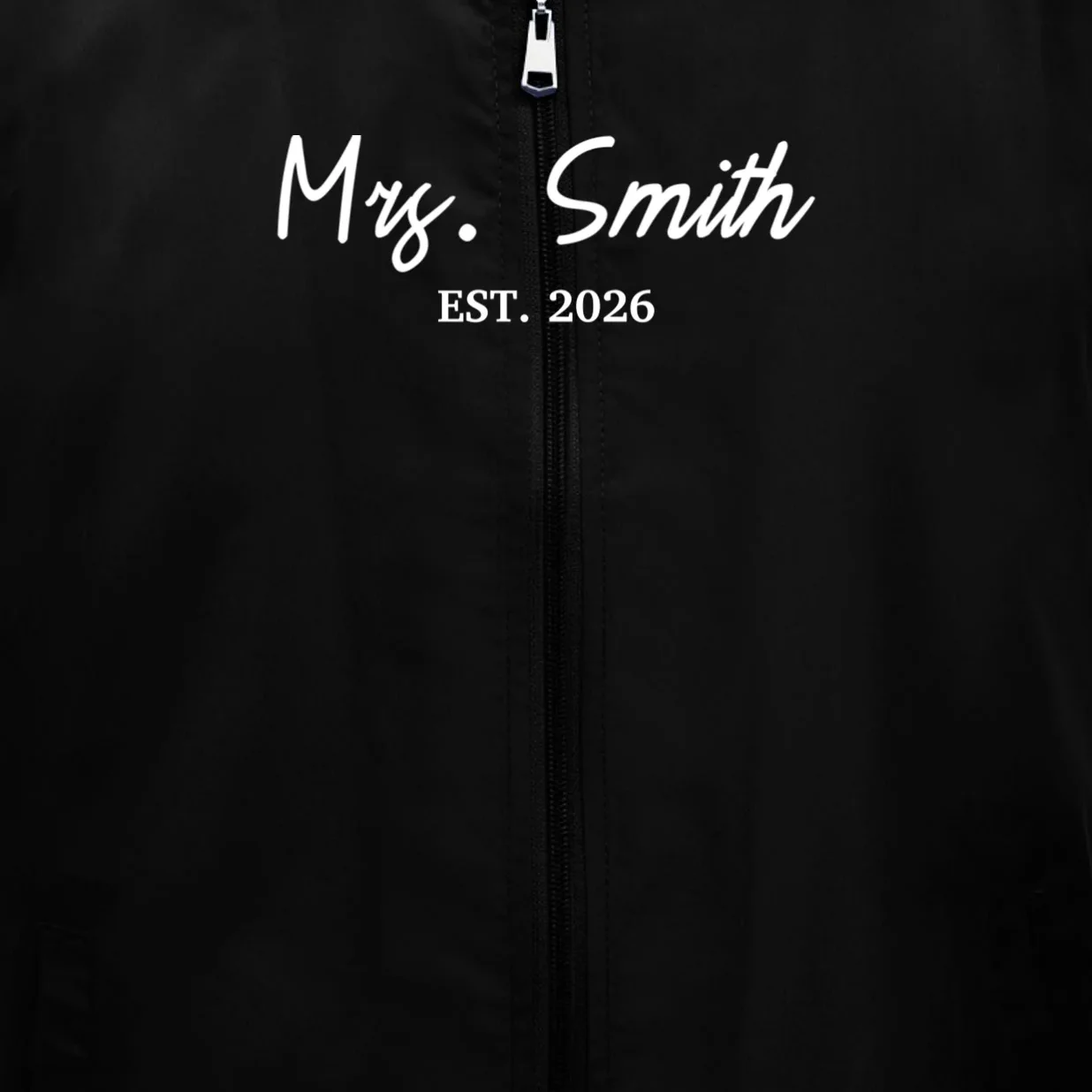 Mrs Custom Text Personalized Last Name Men's Vest - Front - Close-up