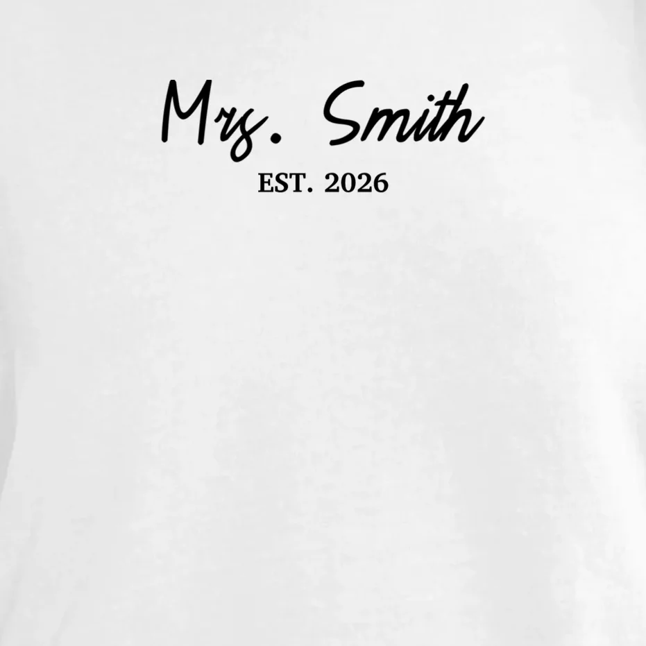 Mrs Custom Text Personalized Last Name Comfort Colors Unisex T-Shirt - Front - Close-up