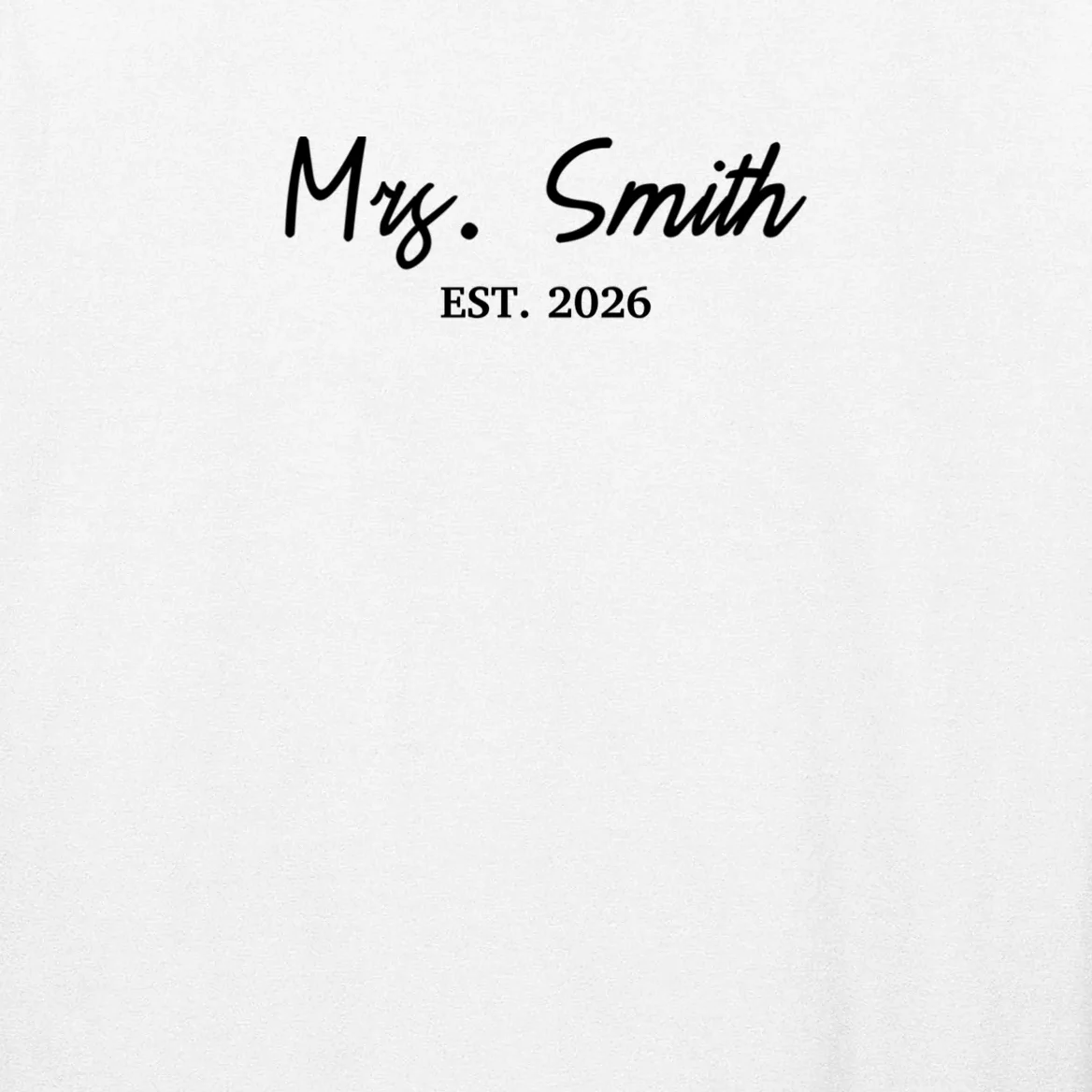 Mrs Custom Text Personalized Last Name Men's Long Sleeve Shirt - Front - Close-up