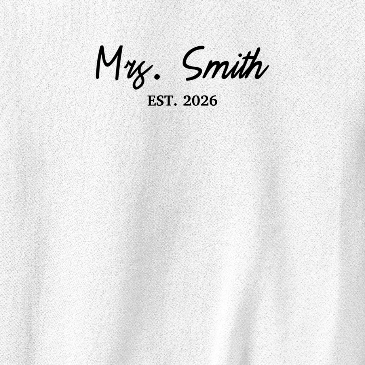 Mrs Custom Text Personalized Last Name Men's Sweatshirt - Front - Close-up