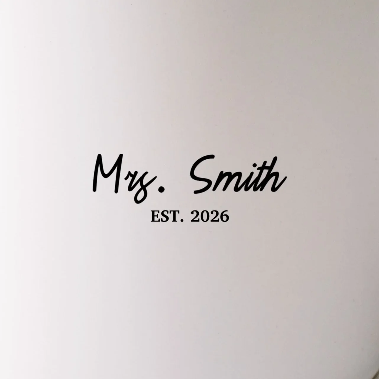 Mrs Custom Text Personalized Last Name Mug - Front - Close-up