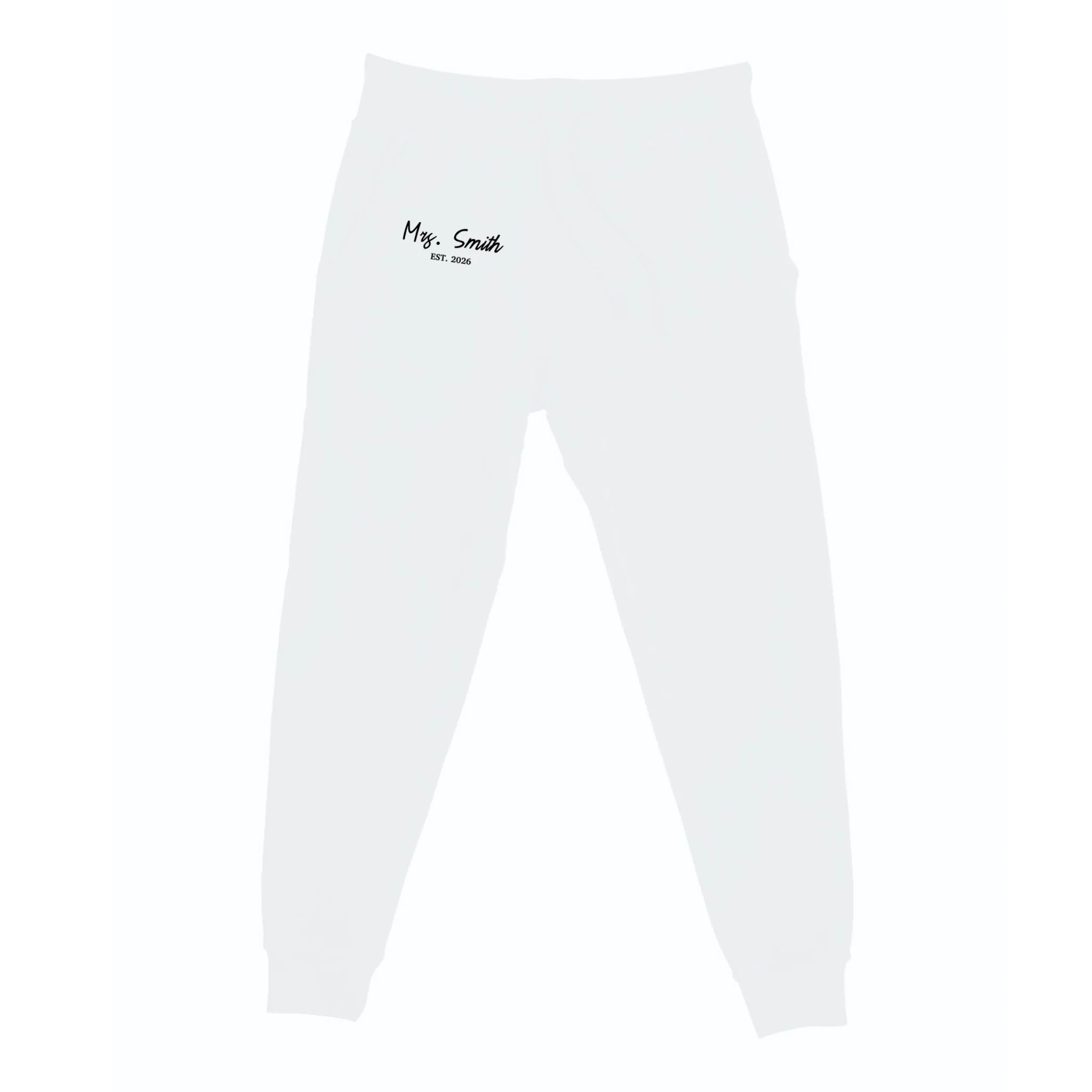 Mrs Custom Text Personalized Last Name Men's Sweatpants - Front