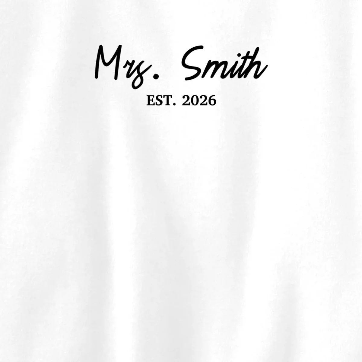 Mrs Custom Text Personalized Last Name Kids Sweatshirt - Front - Close-up