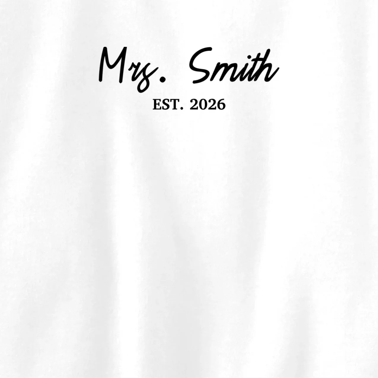 Mrs Custom Text Personalized Last Name Kids Sweatshirt - Front - Close-up