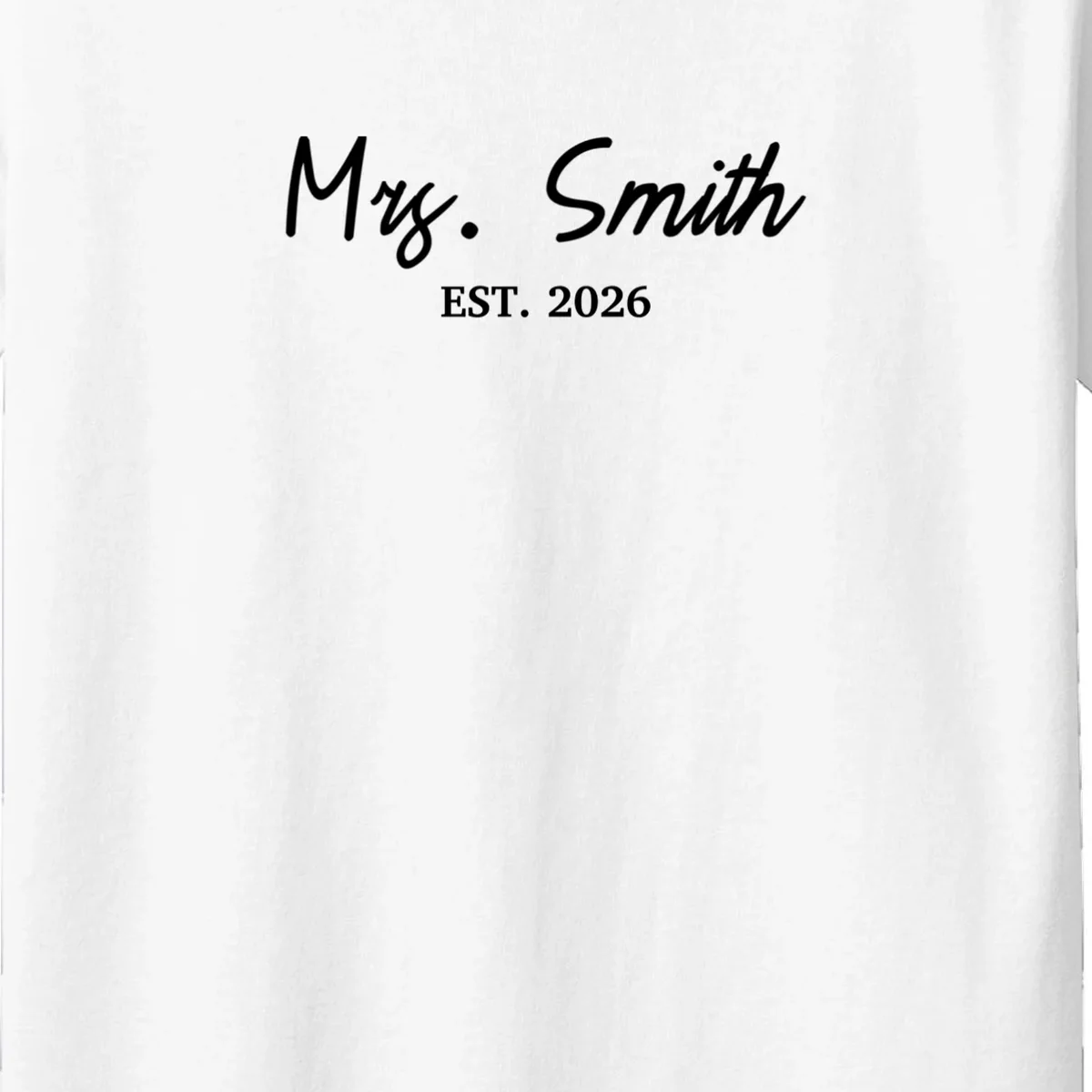 Mrs Custom Text Personalized Last Name Kids T-Shirt - Front - Close-up