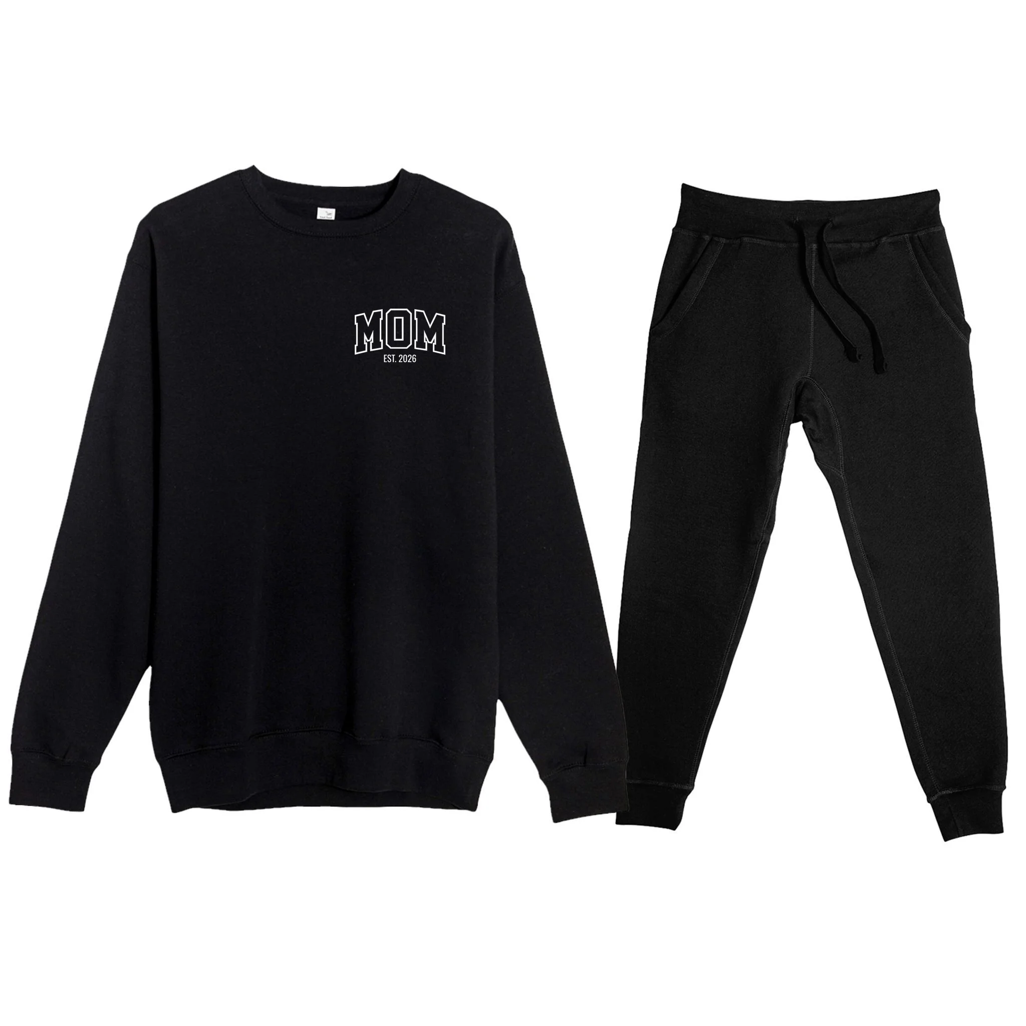 MOM Custom Year New Mom Gift Men's Sweatsuit - Front