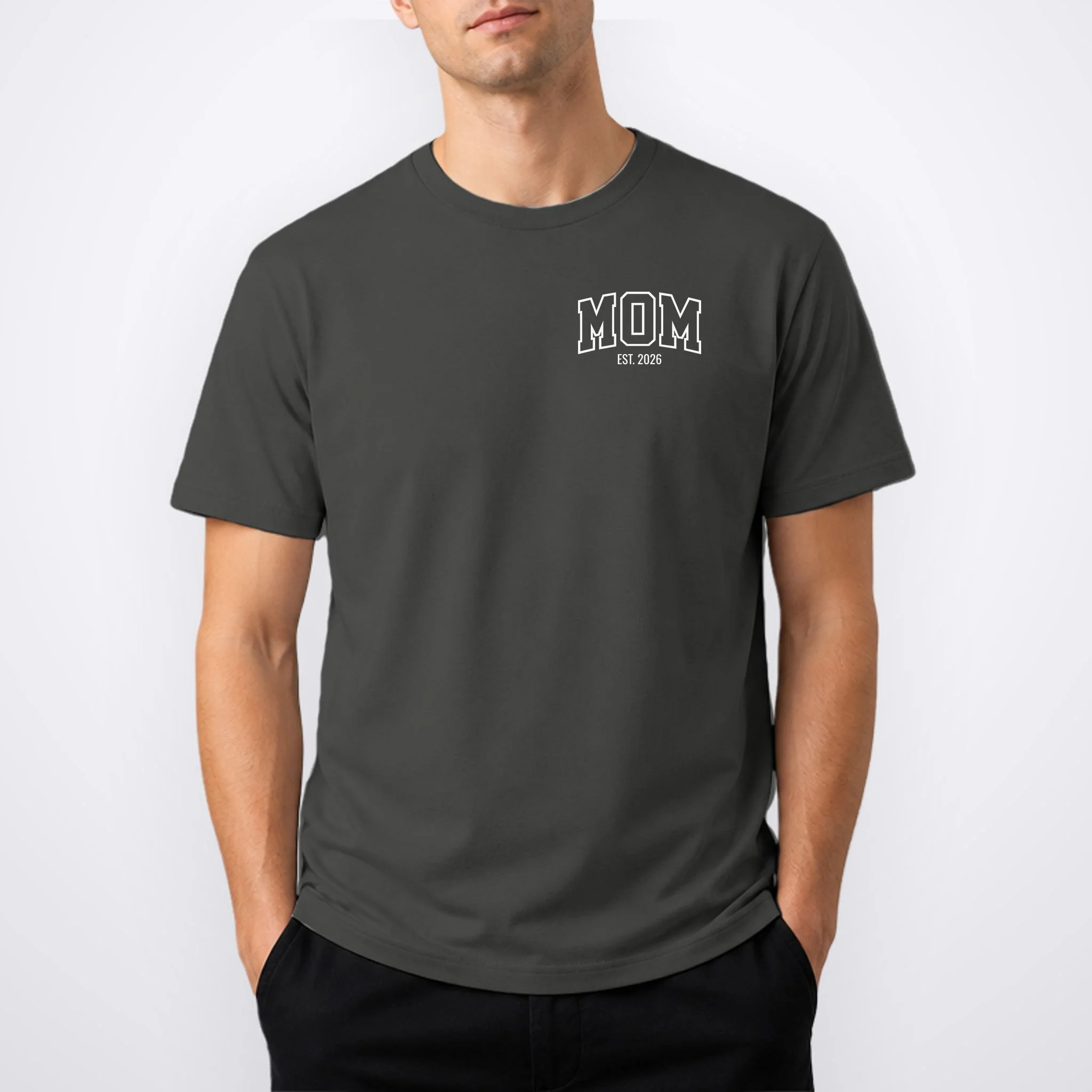 MOM Custom Year New Mom Gift Men's T-Shirt - Front 1