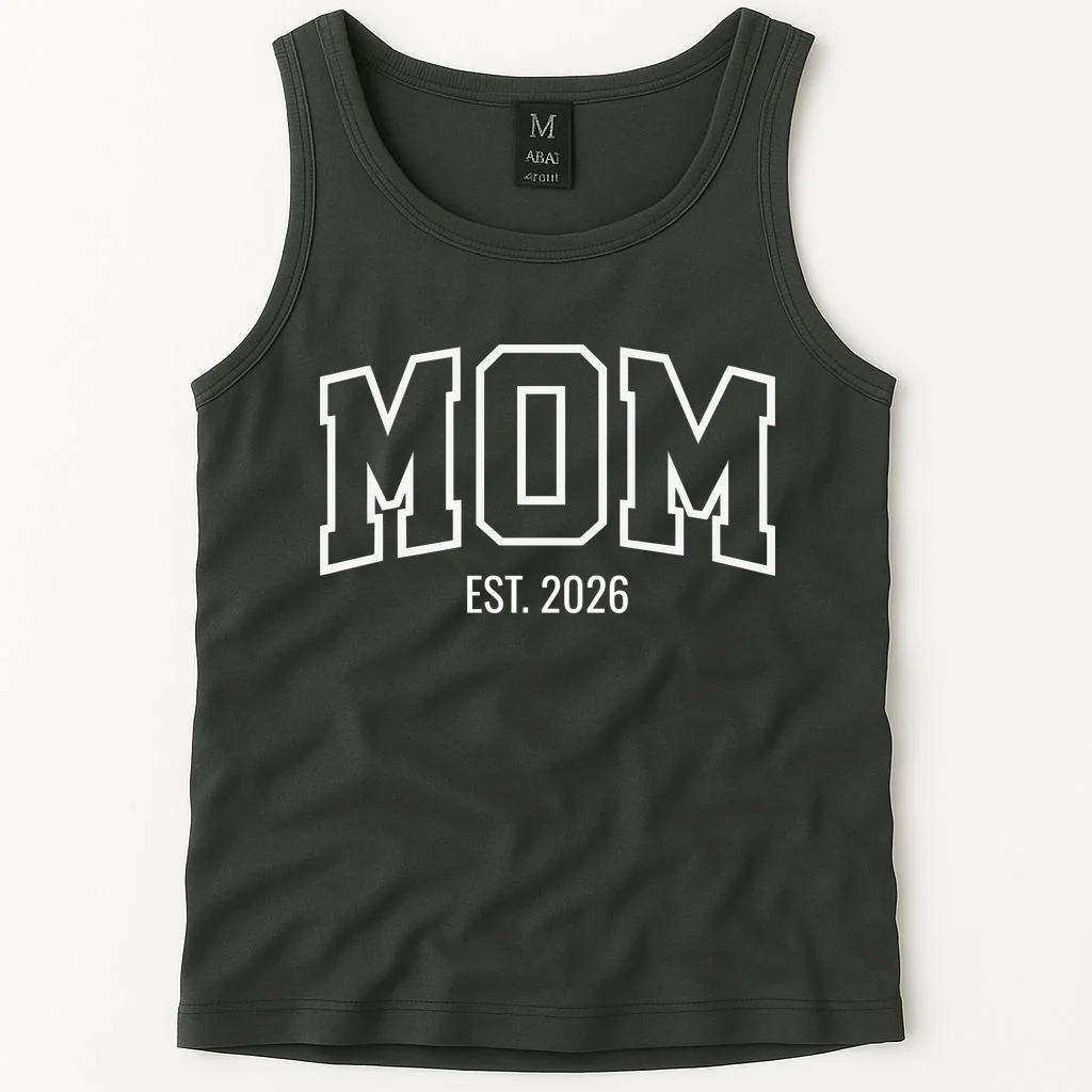 MOM Custom Year New Mom Gift Tank Top - Front 1