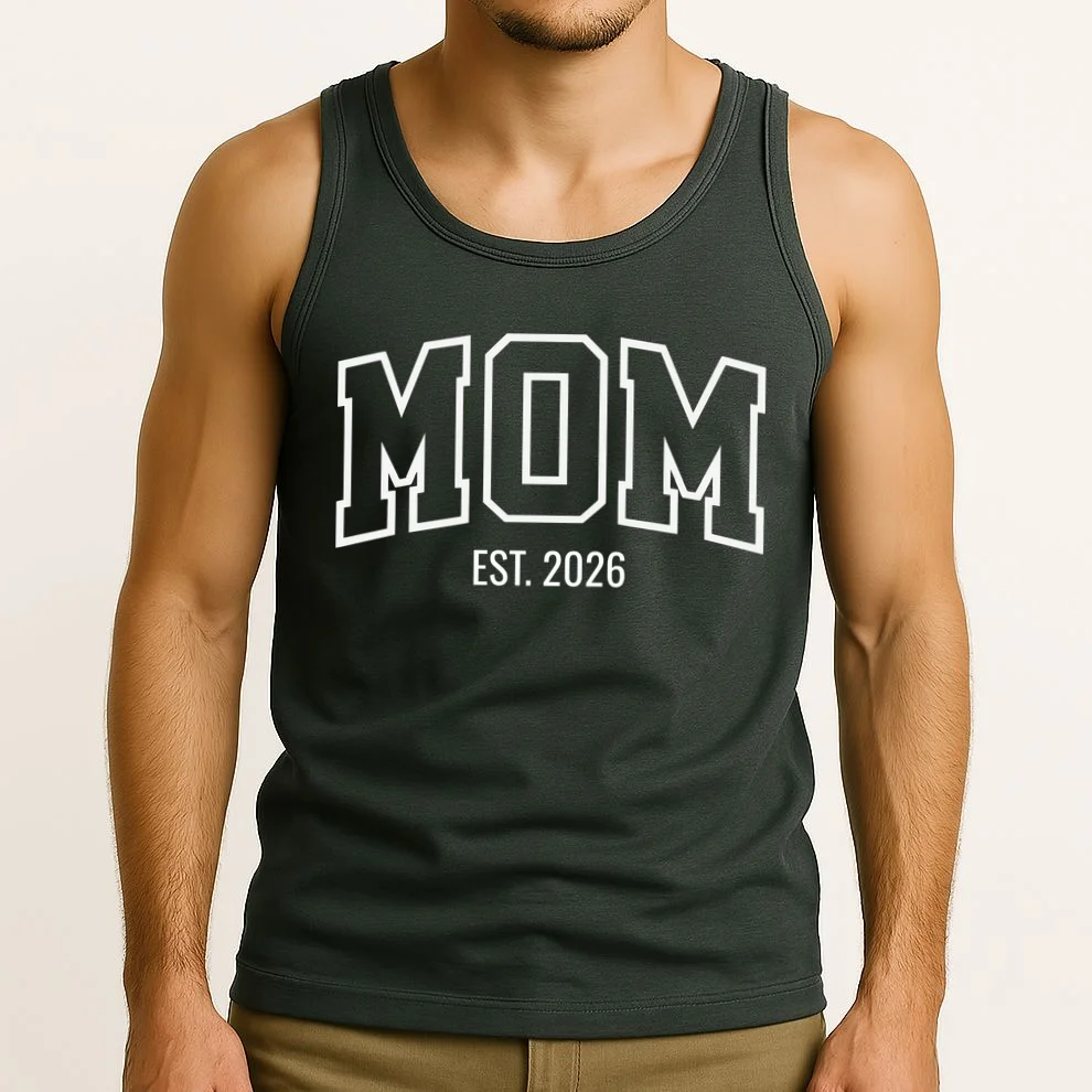 MOM Custom Year New Mom Gift Tank Top - Front 2