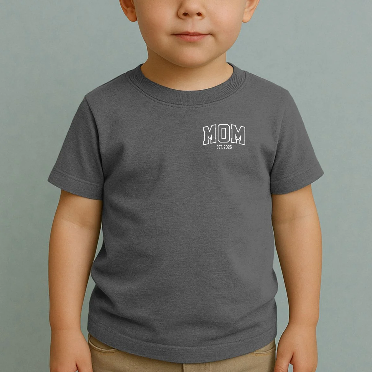 MOM Custom Year New Mom Gift Toddler T-Shirt - Front 1