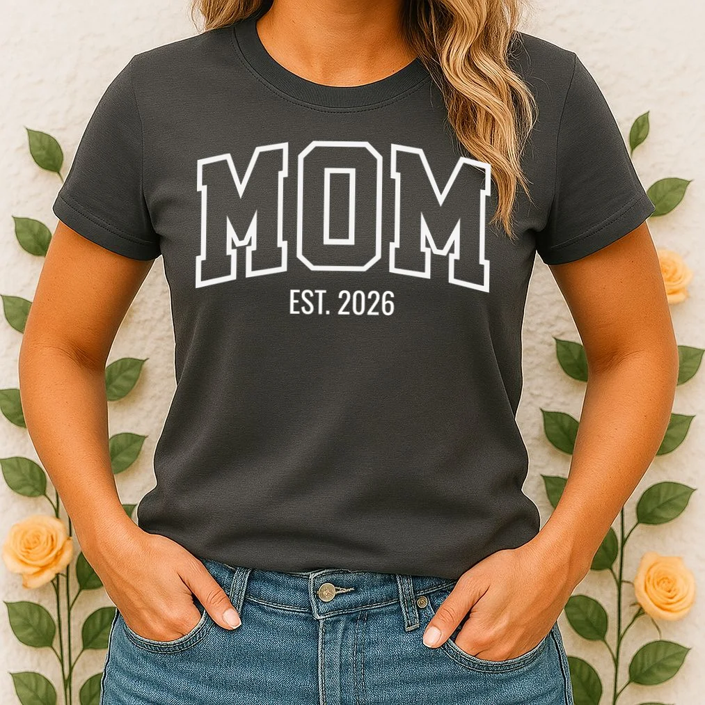 MOM Custom Year New Mom Gift Women's T-Shirt - Front 1
