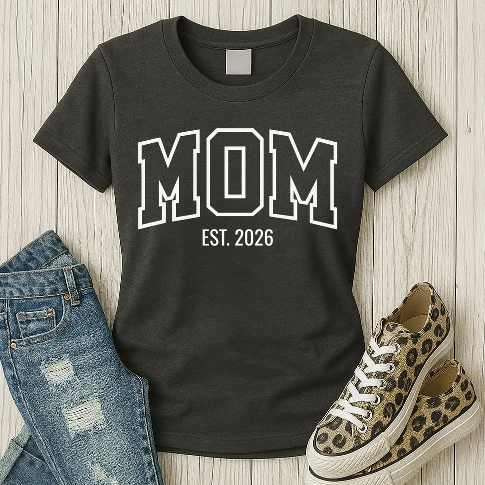 MOM Custom Year New Mom Gift Women's T-Shirt - Front 2