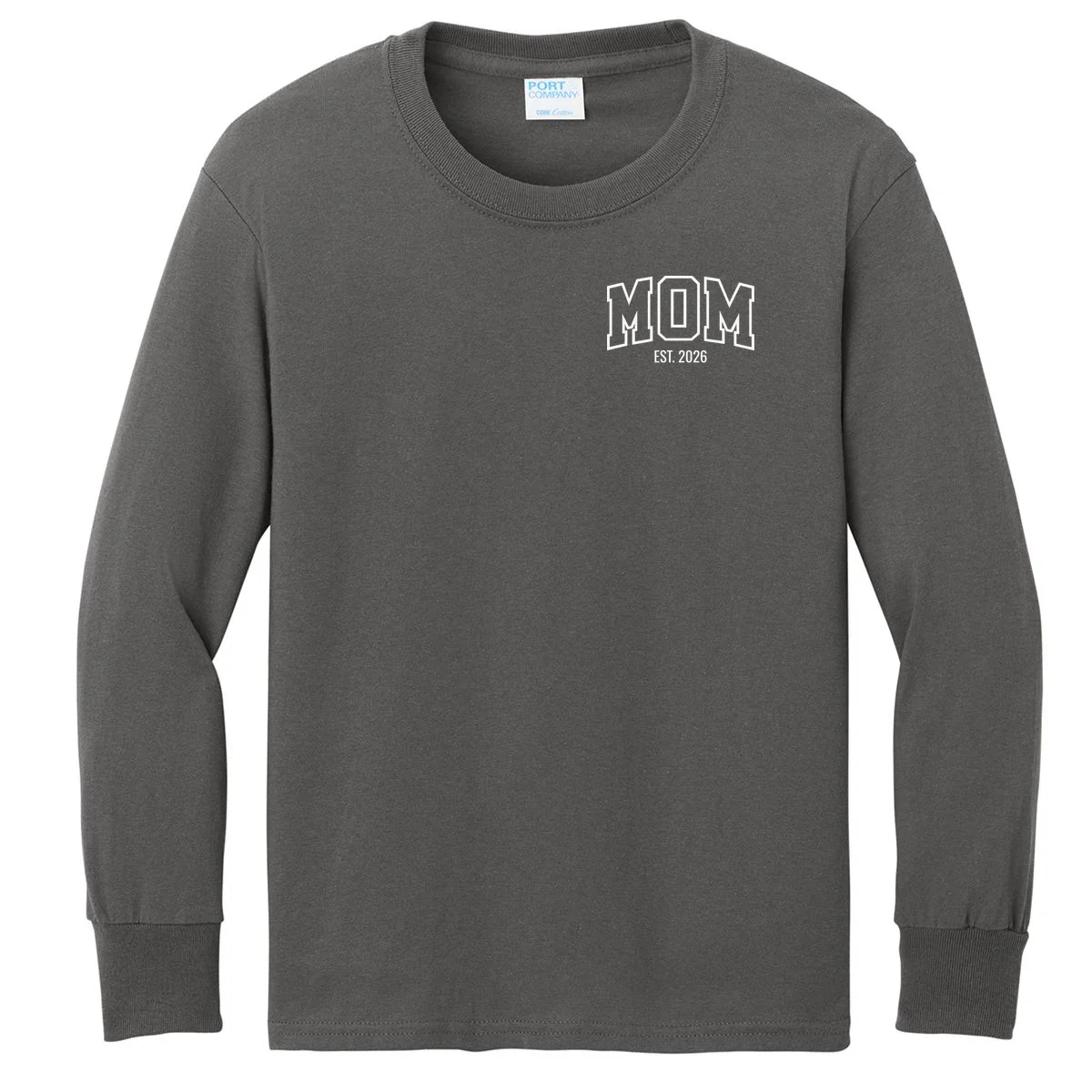 MOM Custom Year New Mom Gift Kids Long Sleeve Shirt - Front