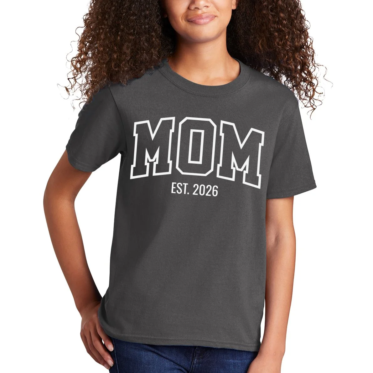 MOM Custom Year New Mom Gift Kids T-Shirt - Front 1