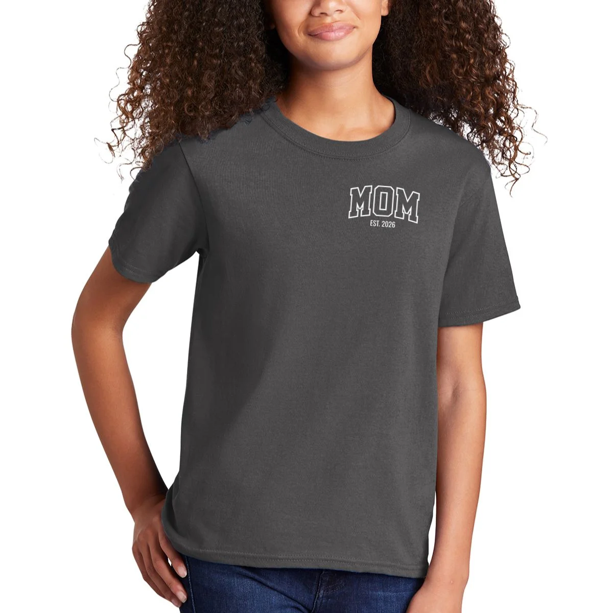 MOM Custom Year New Mom Gift Kids T-Shirt - Front 1