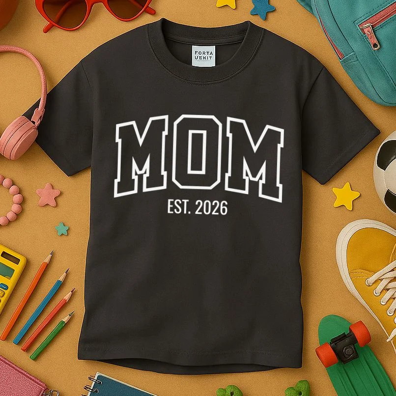 MOM Custom Year New Mom Gift Kids T-Shirt - Front 2