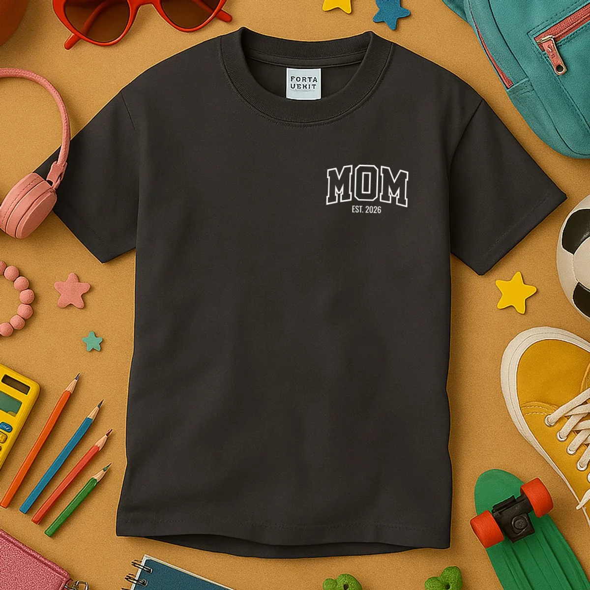 MOM Custom Year New Mom Gift Kids T-Shirt - Front 2