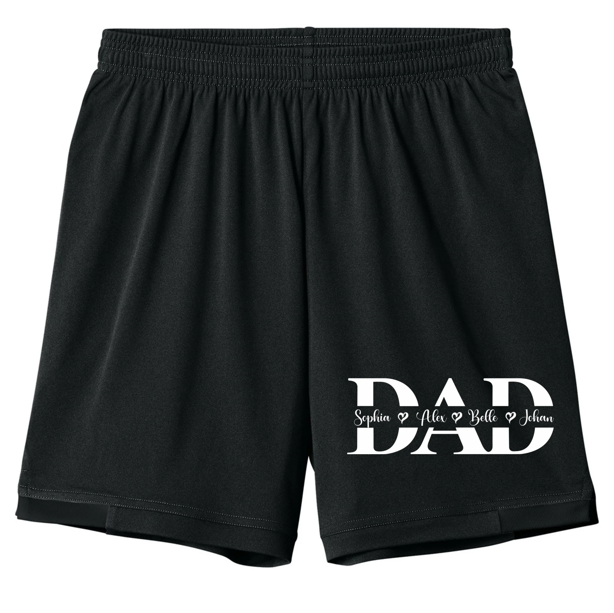 Mom Dad Name Custom Gift - Personalized Family Names - Celebrate mom and dad with a family names gift Kids Shorts - Front