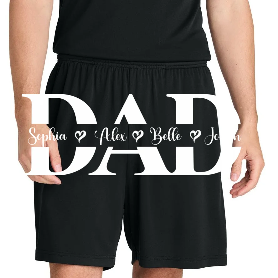 Mom Dad Name Custom Gift - Personalized Family Names - Celebrate mom and dad with a family names gift Men's Shorts - Front 1