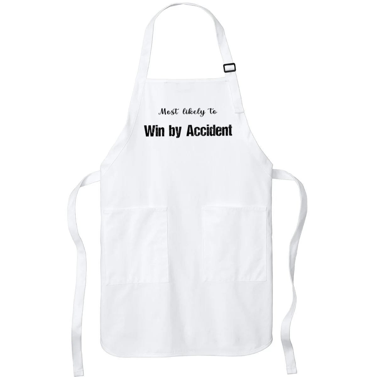 Most Likely To Bowling – Humorous Sports Typography Apron - Front