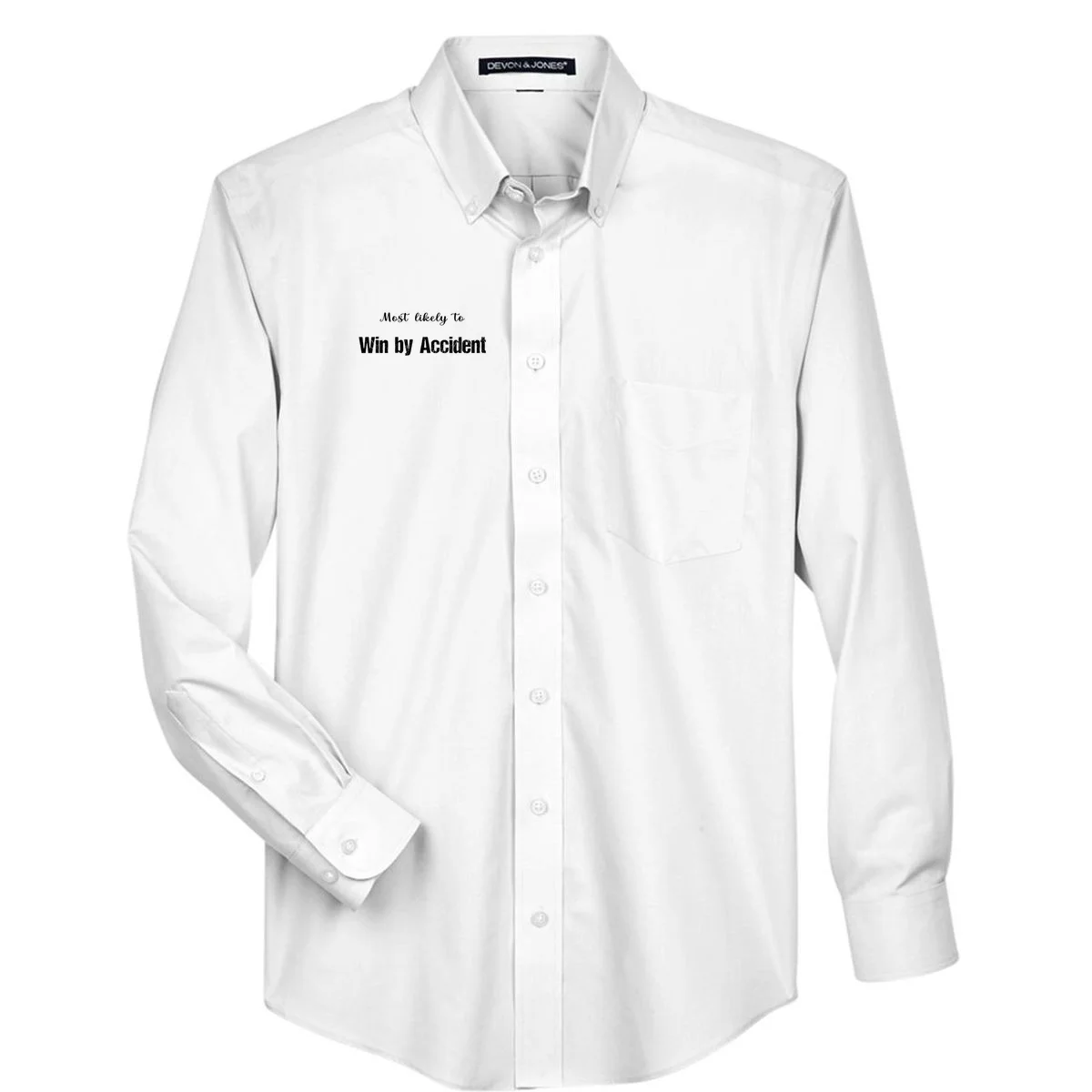 Most Likely To Bowling – Humorous Sports Typography Men's Button Up - Front