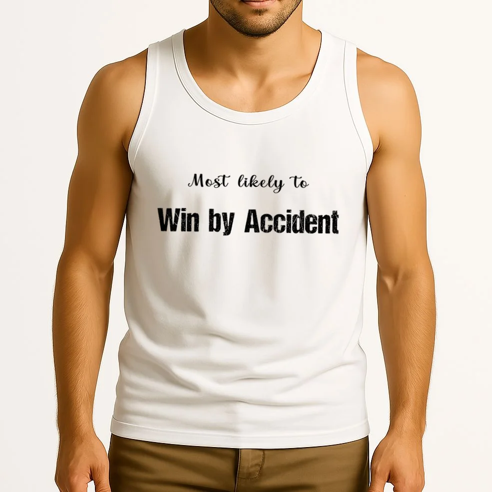 Most Likely To Bowling – Humorous Sports Typography Men's Tank Top - Front 2