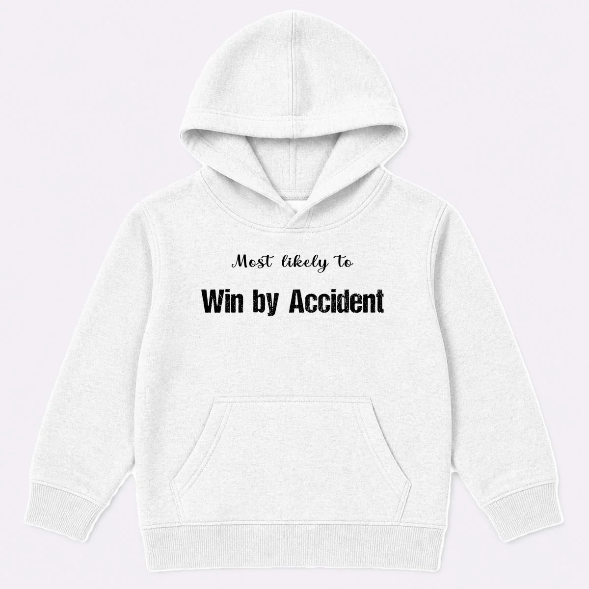 Most Likely To Bowling – Humorous Sports Typography Kids Hoodie - Front