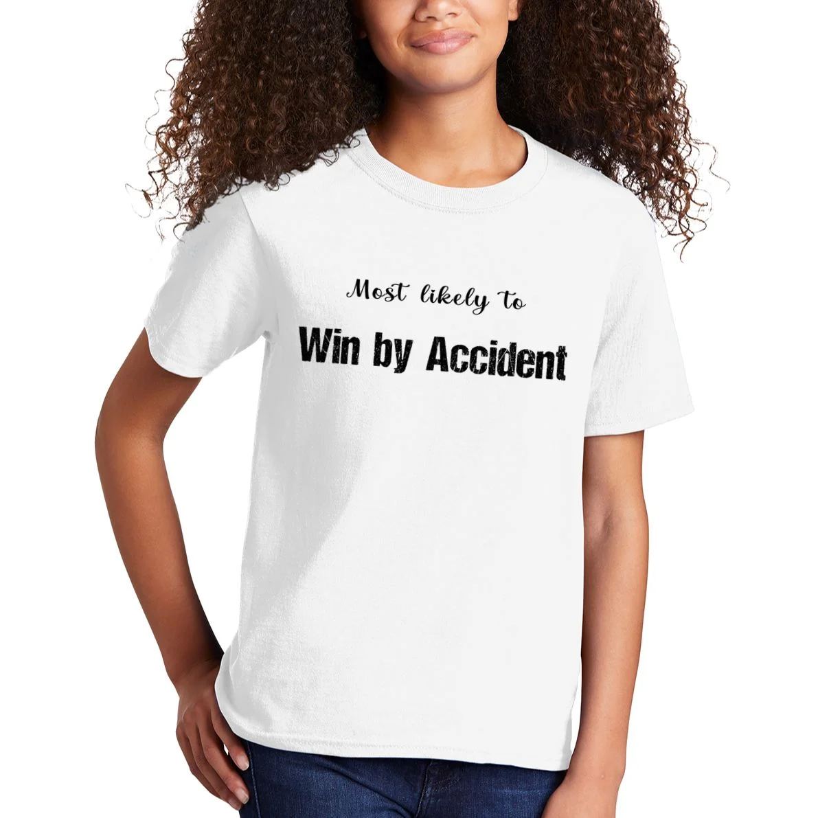 Most Likely To Bowling – Humorous Sports Typography Kids T-Shirt - Front 1
