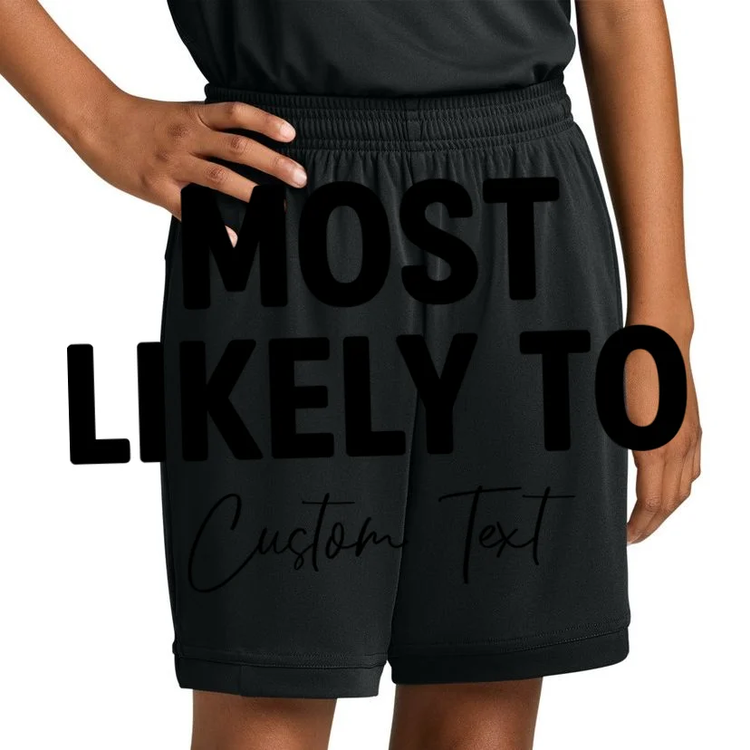 Most Likely To Personalized Kids Shorts - Front 1