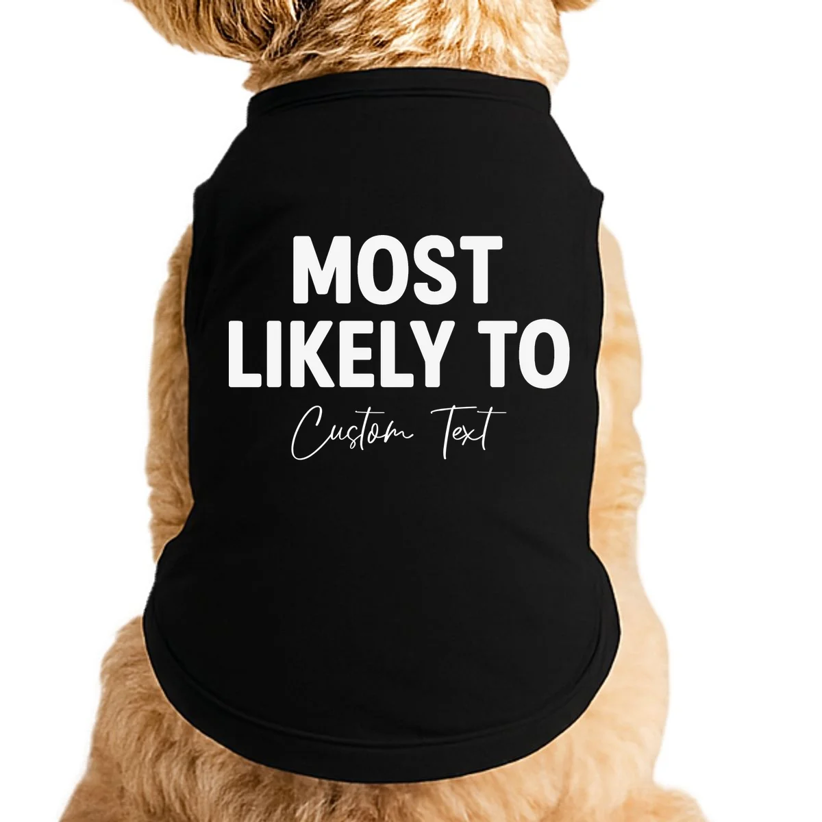 Most Likely To Personalized Doggie Tank - Front