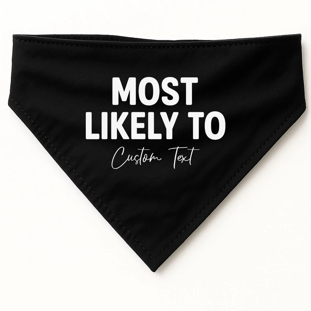 Most Likely To Personalized Dog Bandana - Front