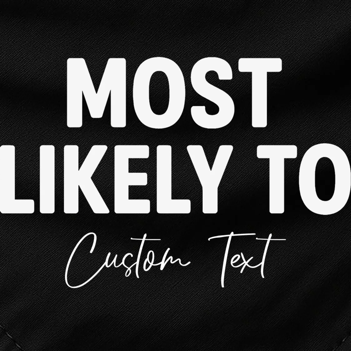 Most Likely To Personalized Dog Bandana - Front - Close-up