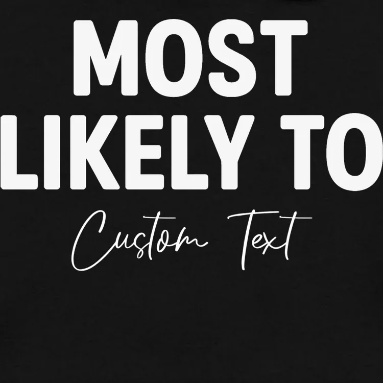 Most Likely To Personalized Men's Hoodie - Front - Close-up