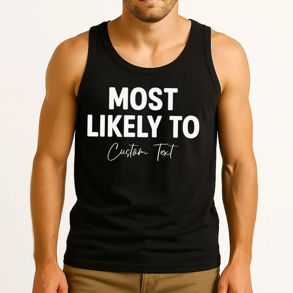 Most Likely To Personalized Tank Top - Front 2