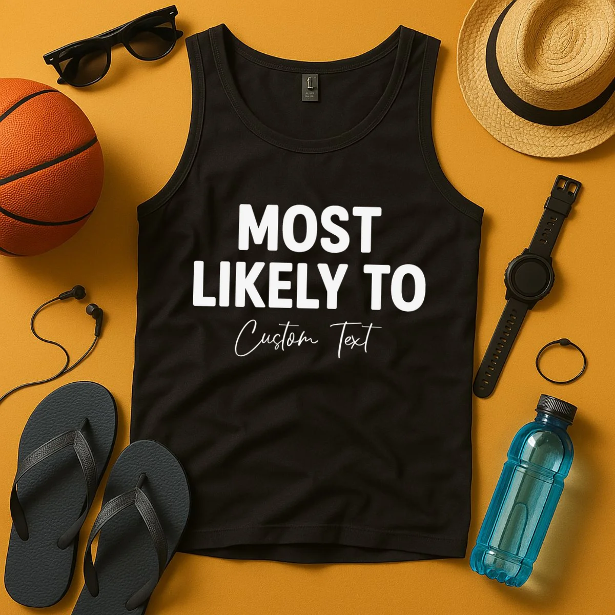Most Likely To Personalized Tank Top - Front 3