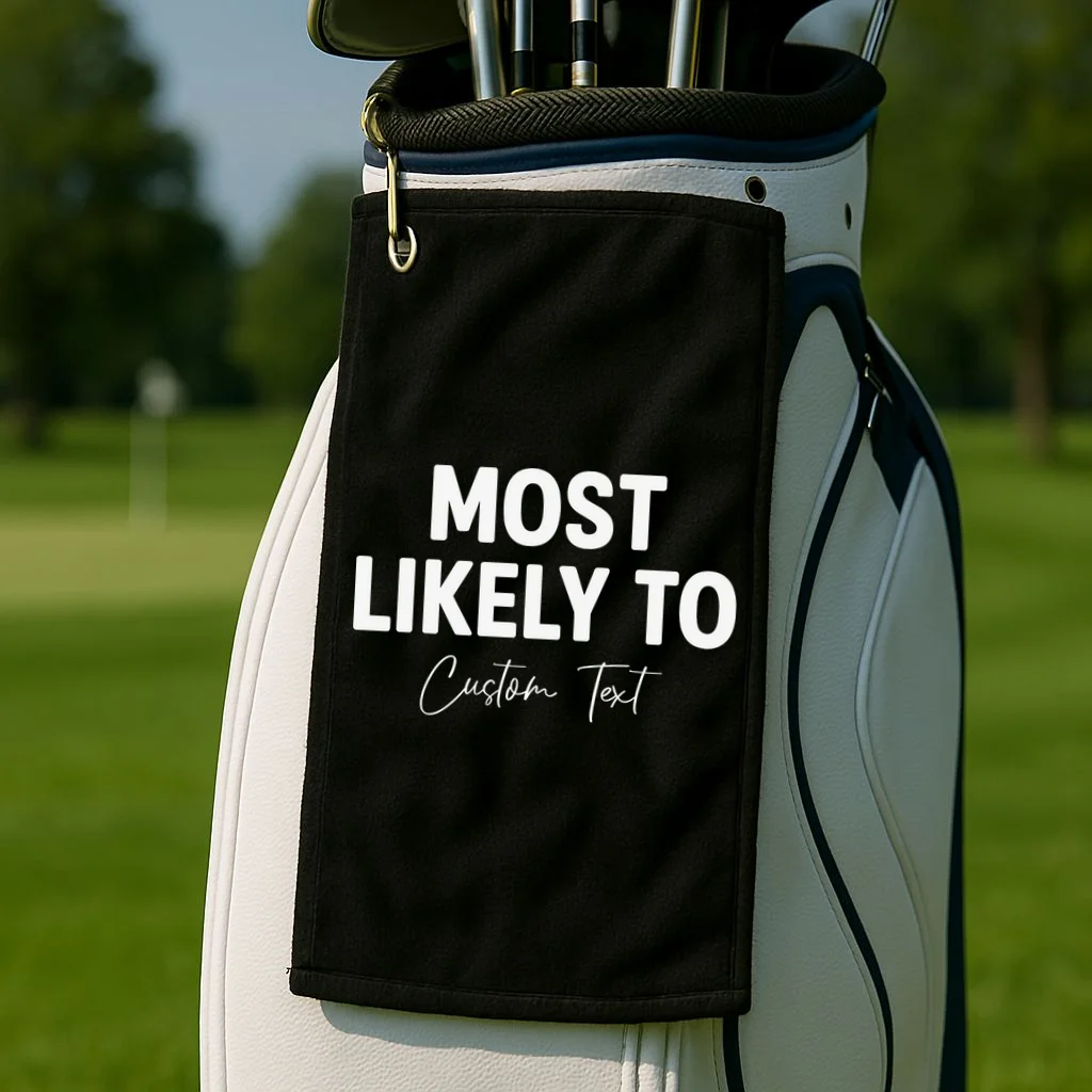 Most Likely To Personalized Golf Towel - Front 2