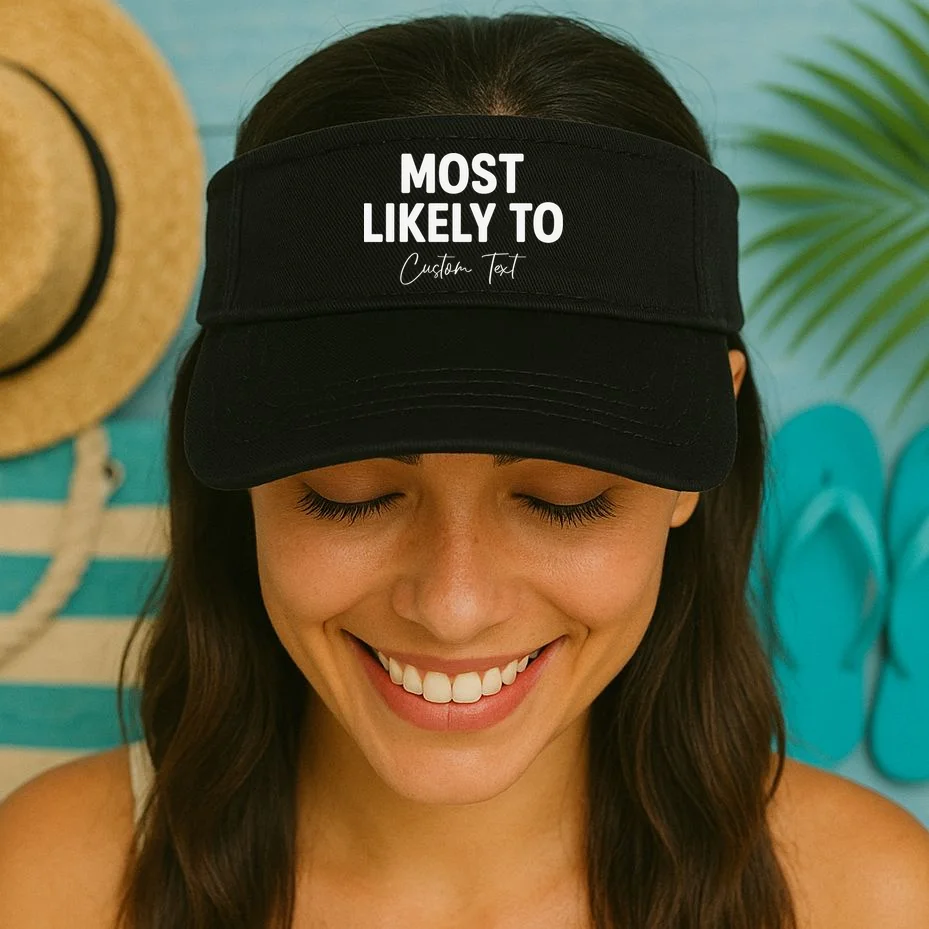 Most Likely To Personalized Visor - Front 1