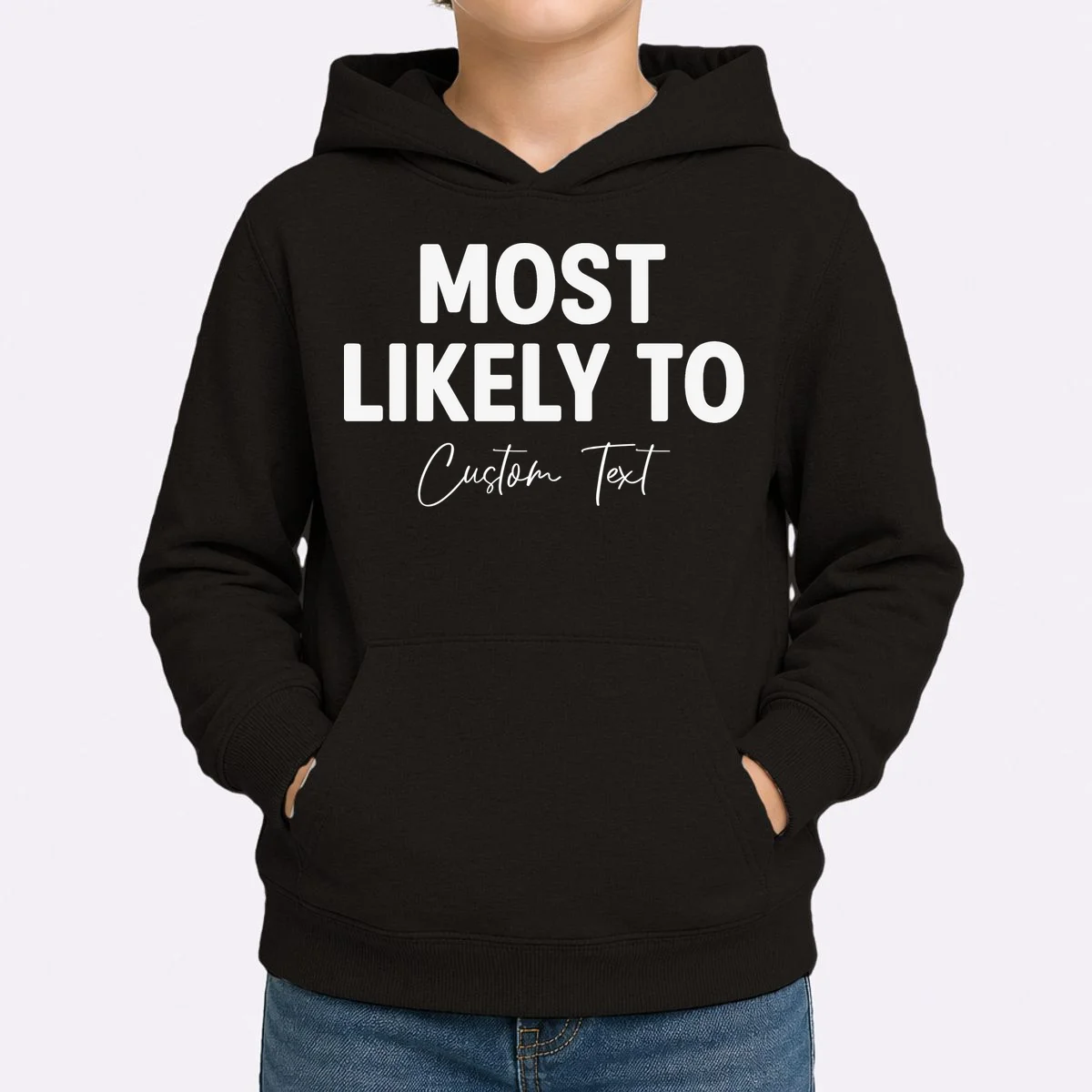 Most Likely To Personalized Kids Hoodie - Front 1